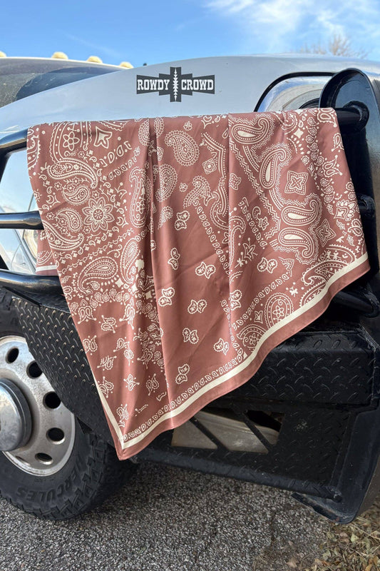 Rowdy Crowd Clothing - MOCHA Paisley Creek Wild Rag