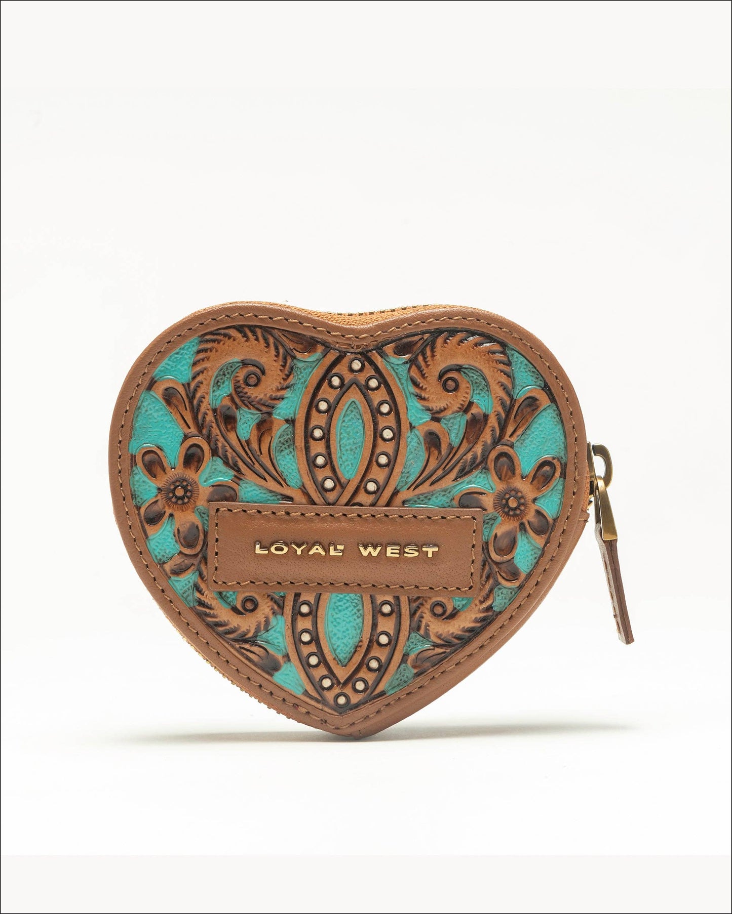 Loyal West - Cupid Coin Pouch Handtooled Leather - Whiskey & Water