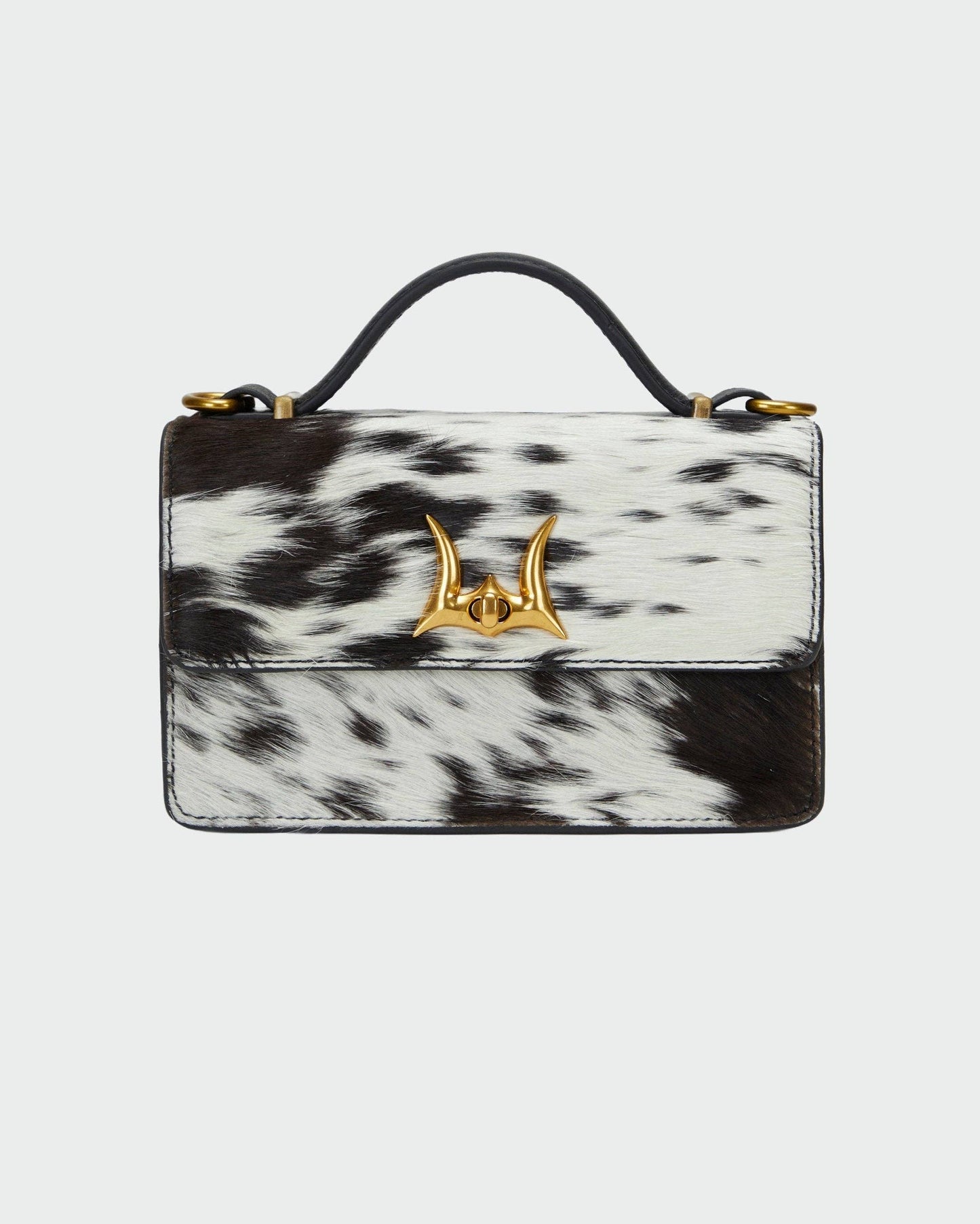 Myra Bag - Loyal West Valencia Leather Bag - Black & White Cowhide - Single
