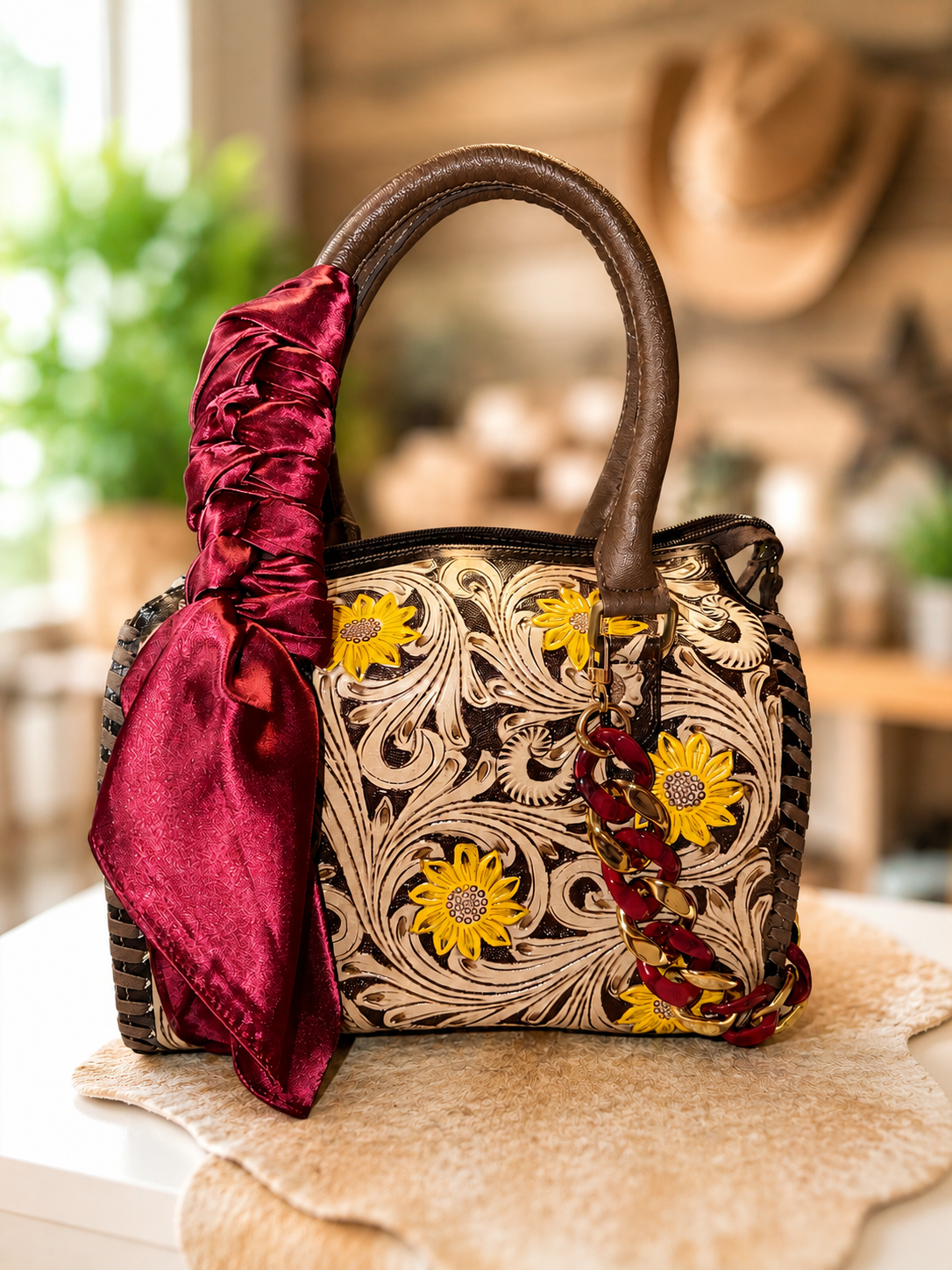 🌻 Crimson Sunflower medium speedy with accessory set included!