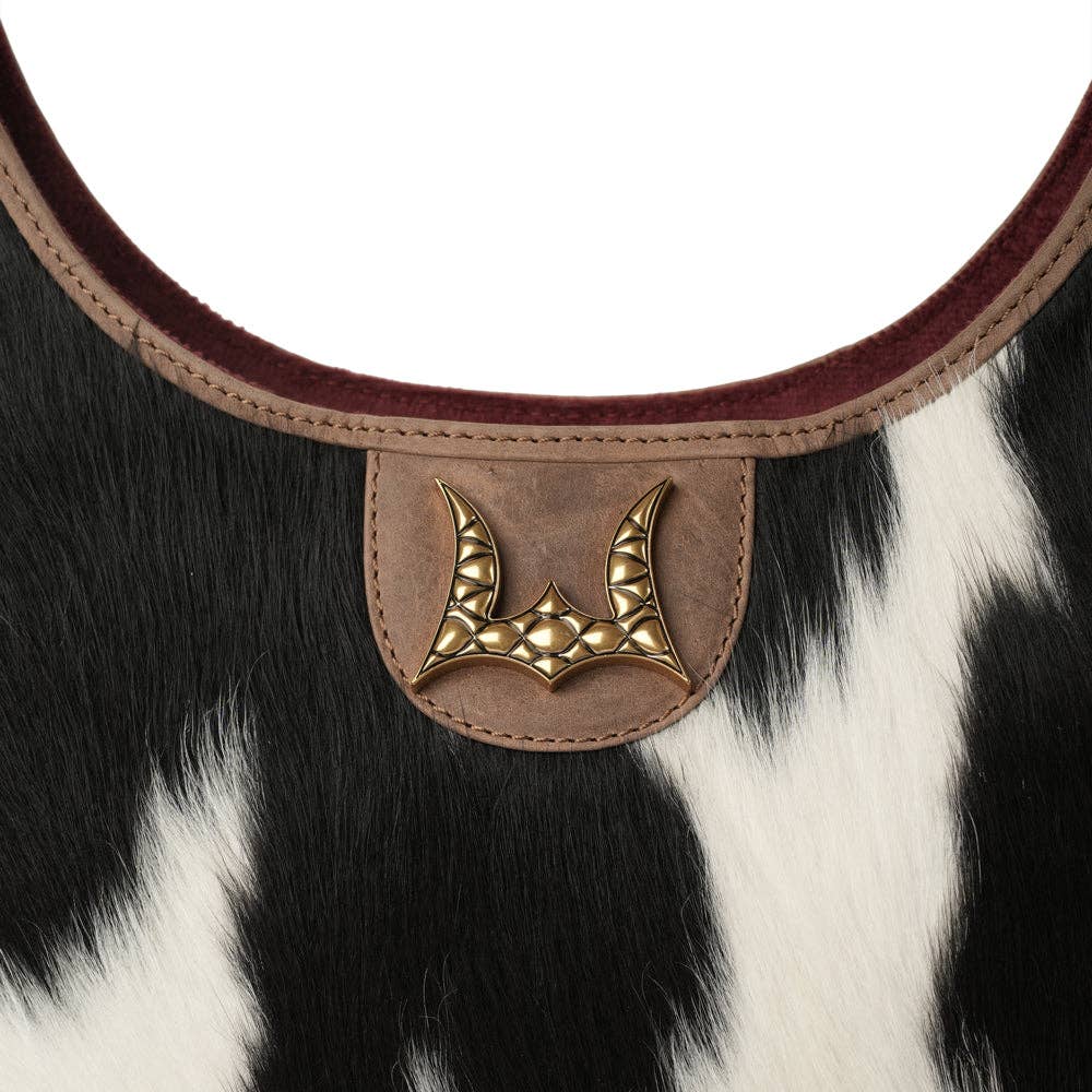 Myra Bag - LW Medium Purse - Black & White Cowhide - Black & White