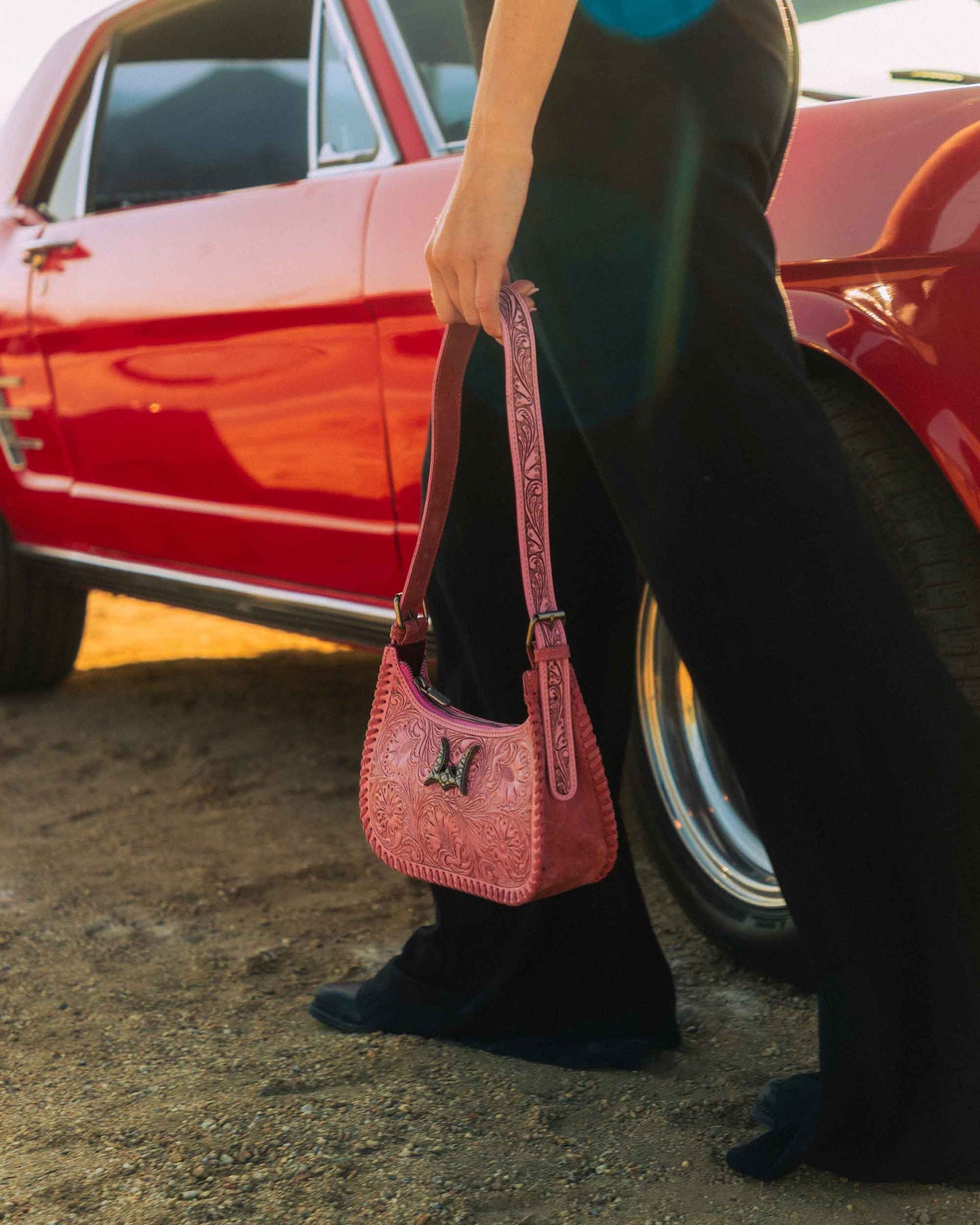 Loyal West - Dannia Medium Purse Pink - NaN / Pink Handtooled
