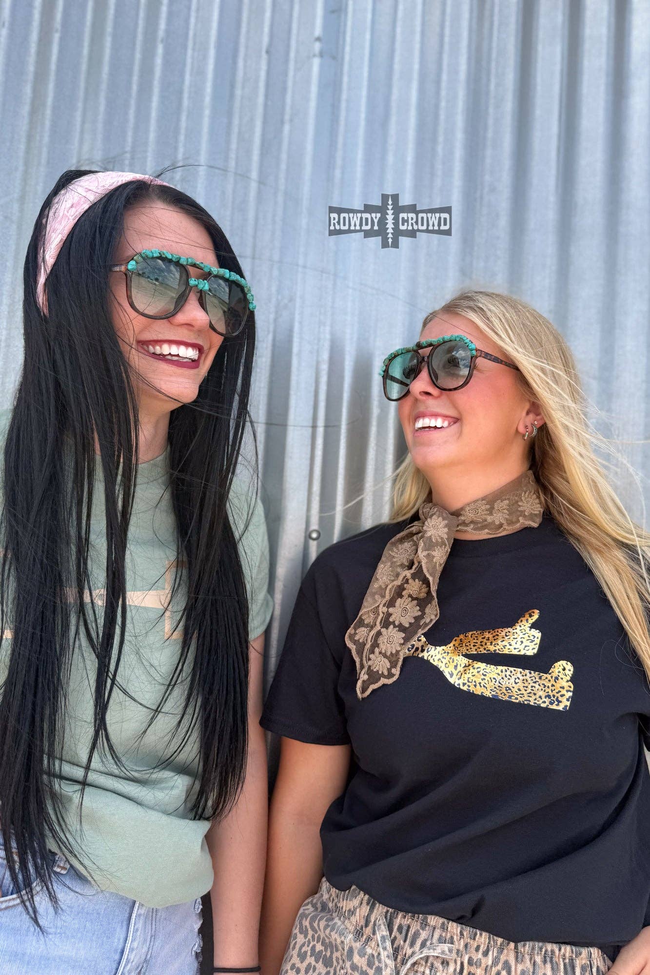 Rowdy Crowd Clothing - Sonoma Sunset Sunglasses - Turquoise Bridge
