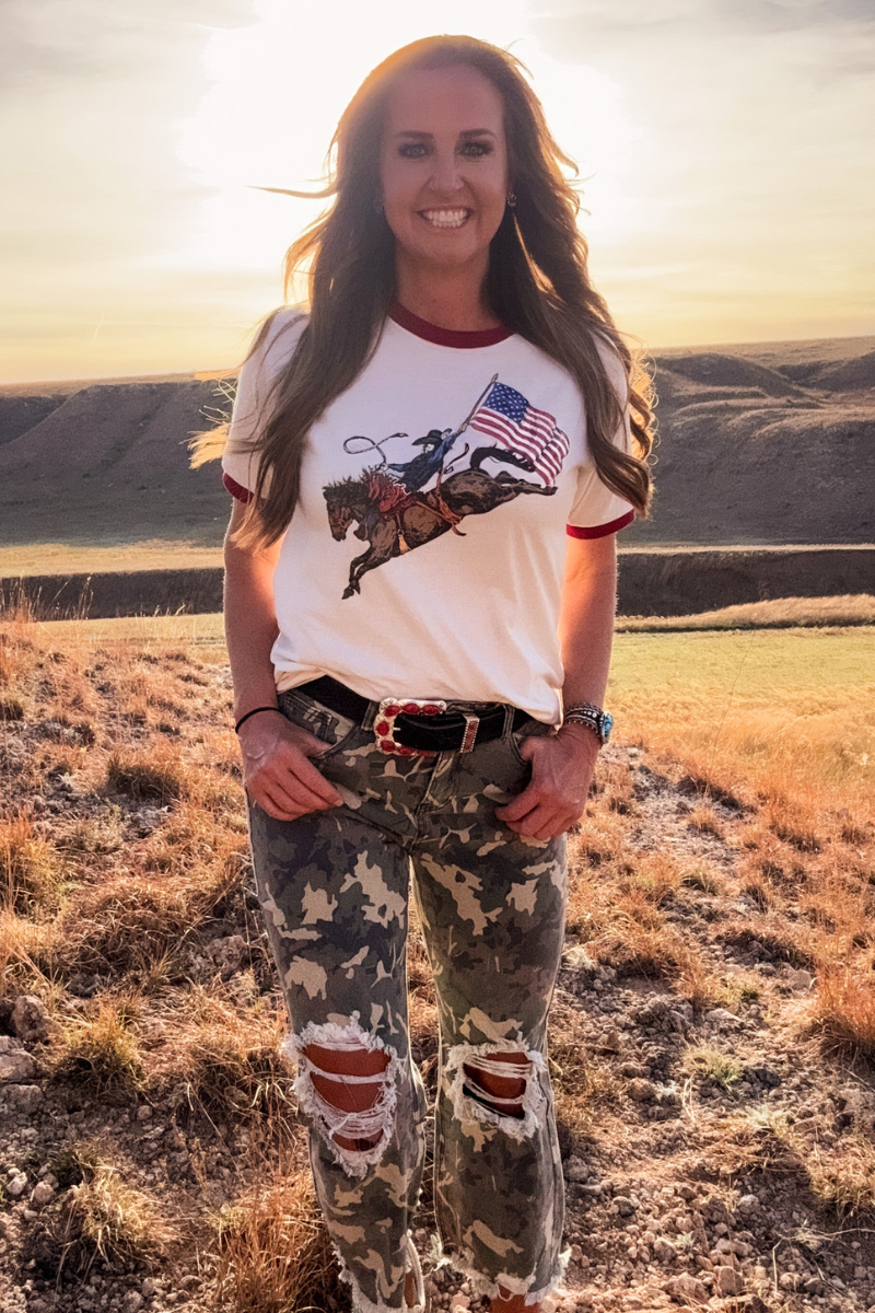 Sterling Kreek - Dust and Glory Ringer Tee - L