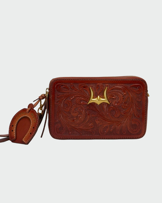 Loyal West - Shell Mini Purse In Handtooled Leather