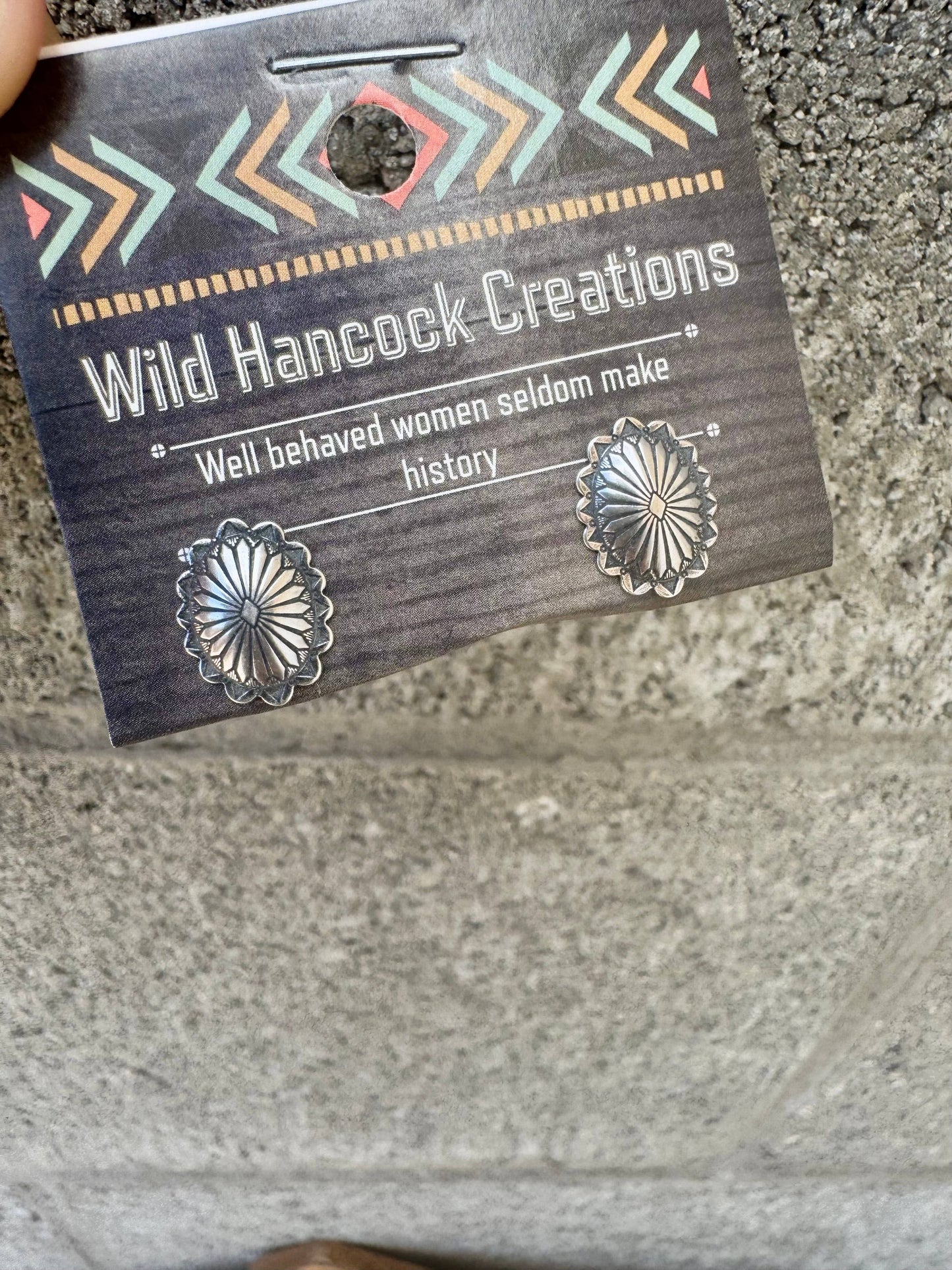 Wild Hancock Creations - Mini Concho Stud Earrings/Western Stud Earrings