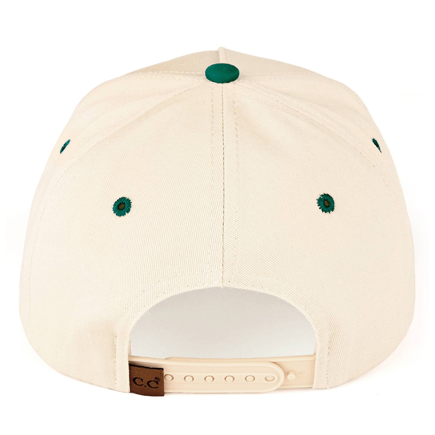 Hana - C.C COWBOY OBSESSED Embroidered Cotton Trucker Cap - Brown/Pink