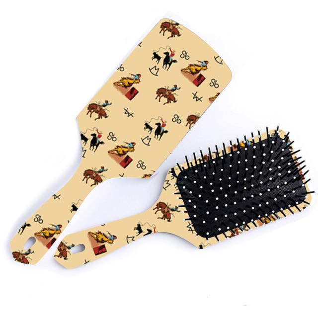 The Front Porch Label - Vintage Cowboy Hairbrush