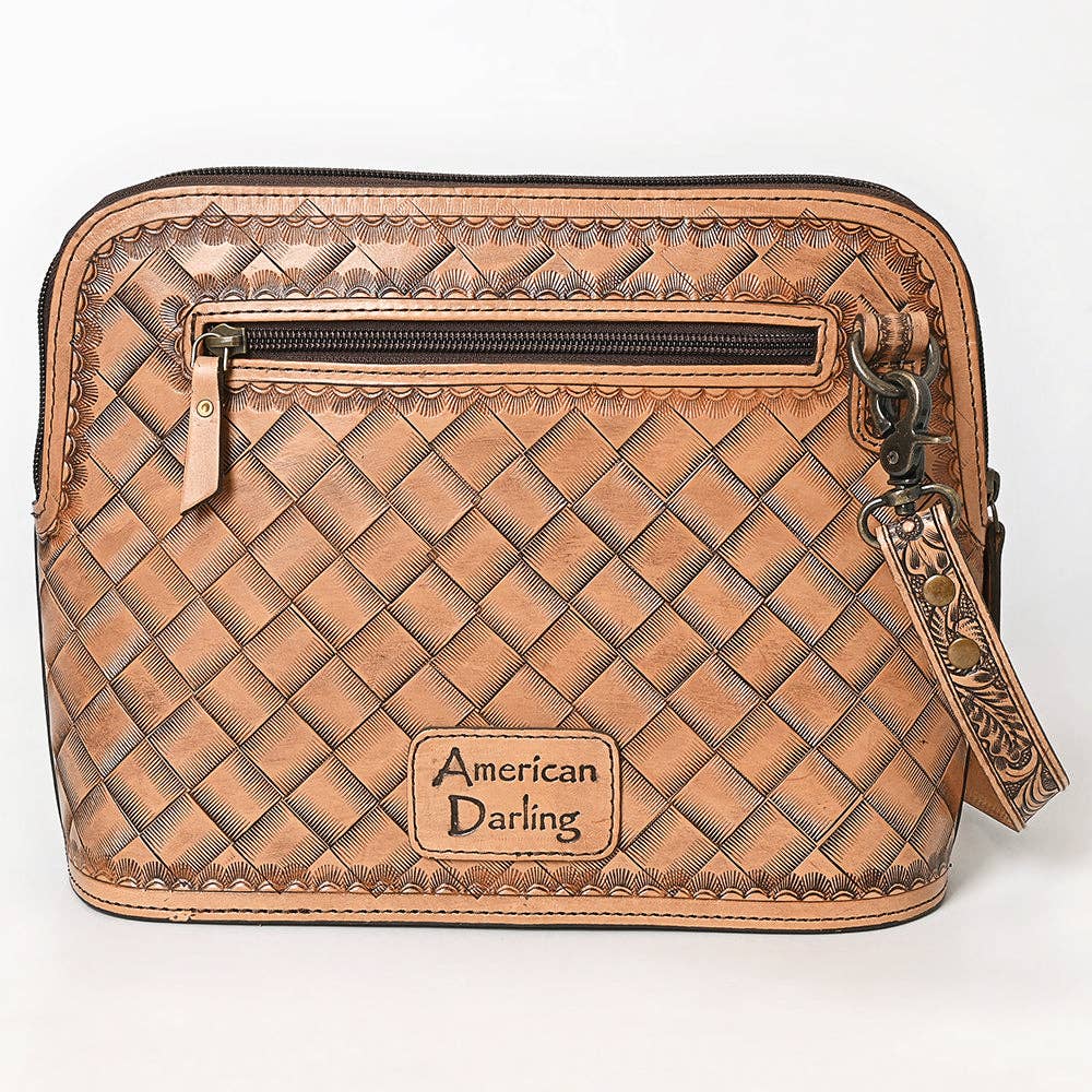 American Darling Hand Tooled Crossbody Bag | Sunflower Western Purse - ADBG1719A