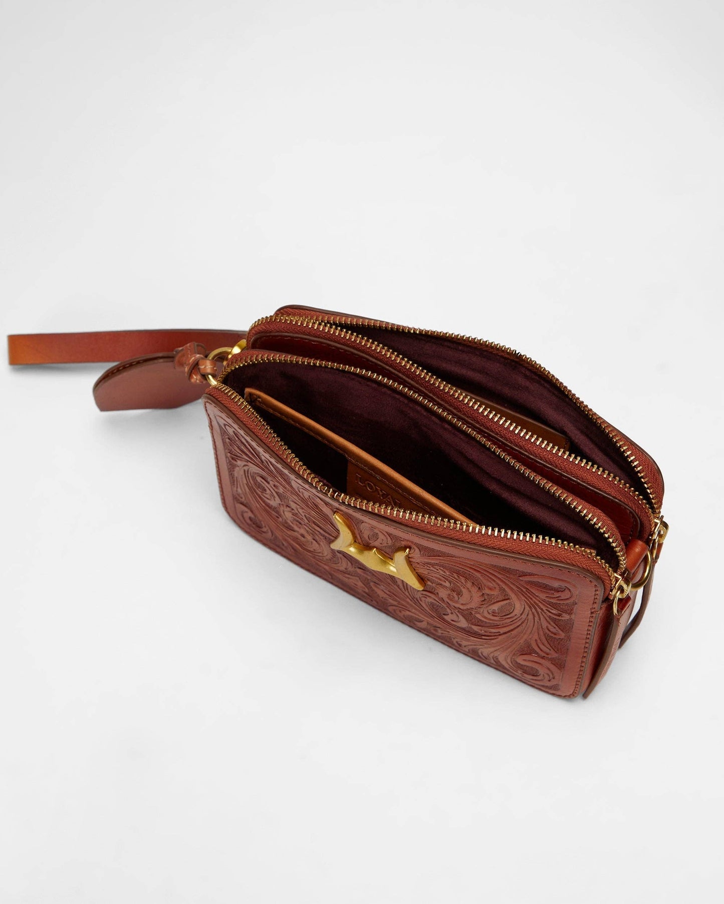 Loyal West - Shell Mini Purse In Handtooled Leather