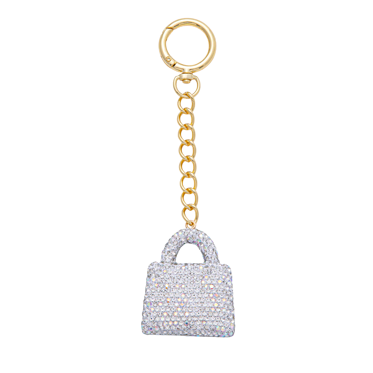 Simply Jewels - Bedazzled Purse Bag Charm Keychain round gold clip BC-21WB0258 - BC-21WB0262