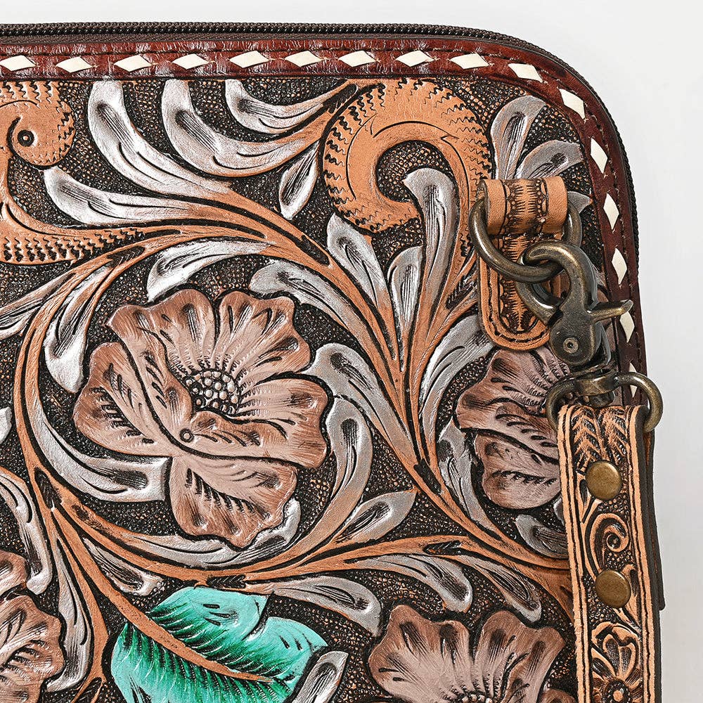 American Darling Hand Tooled Crossbody Bag | Sunflower Western Purse - ADBG1719A