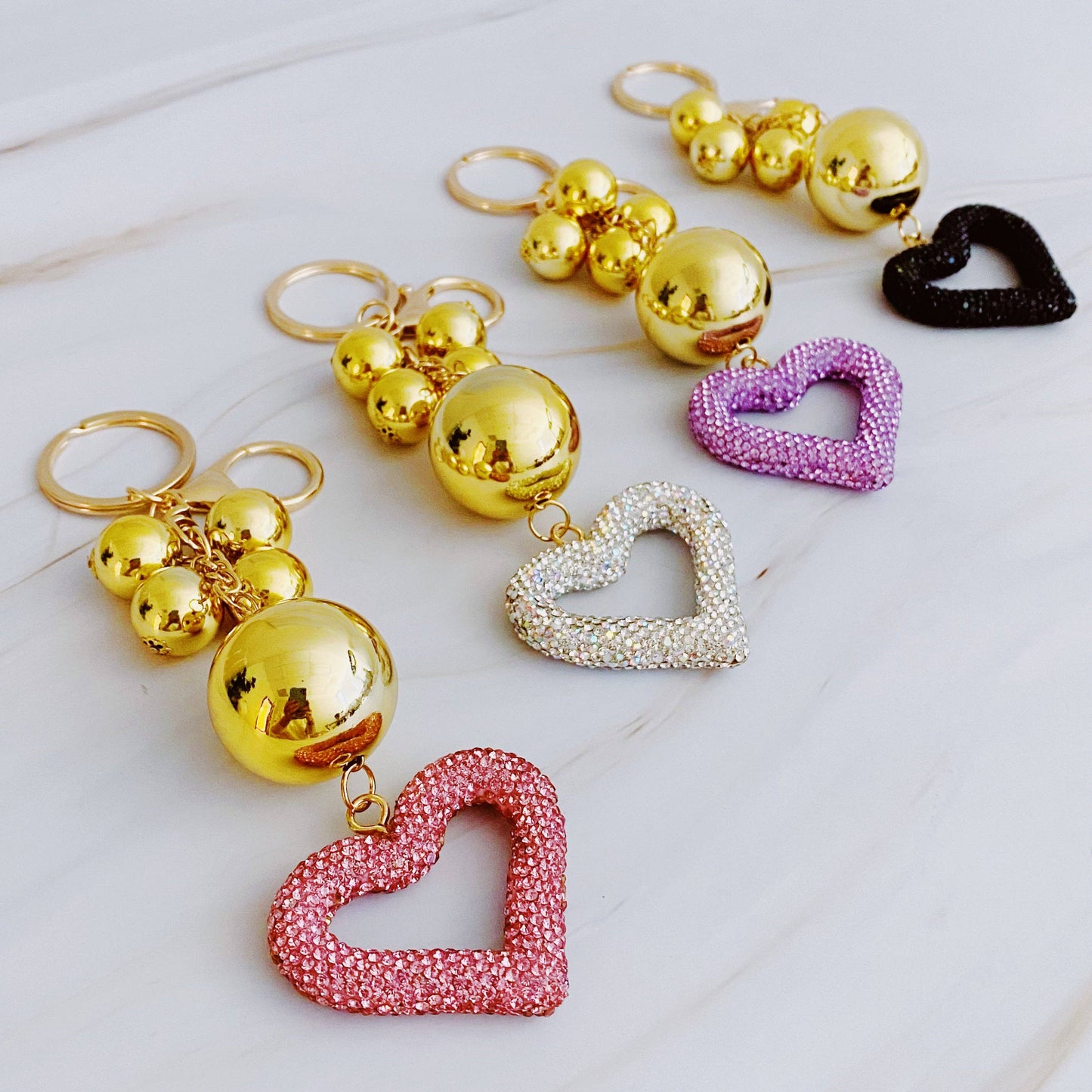 Ellison+Young - It Girl Glam Heart Bauble Key Chain