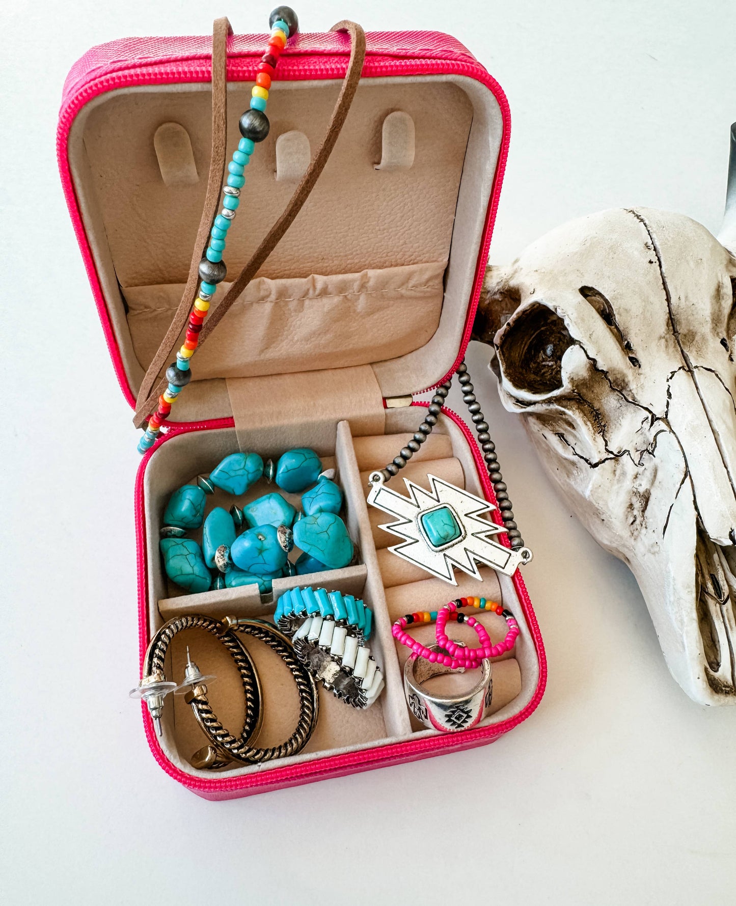 Boho Ranch Shop - Western Mini Jewelry Storage Travel Box - 4 - HOWDY