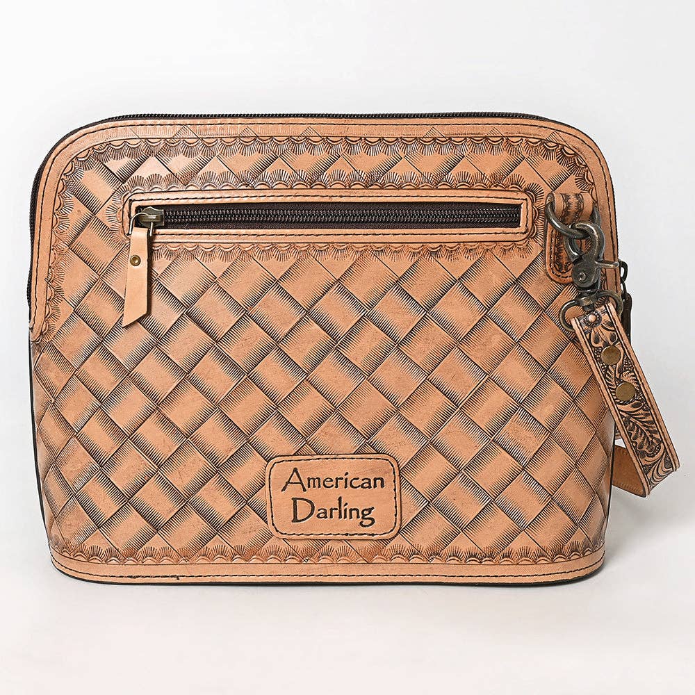 American Darling Hand Tooled Crossbody Bag | Sunflower Western Purse - ADBG1719A