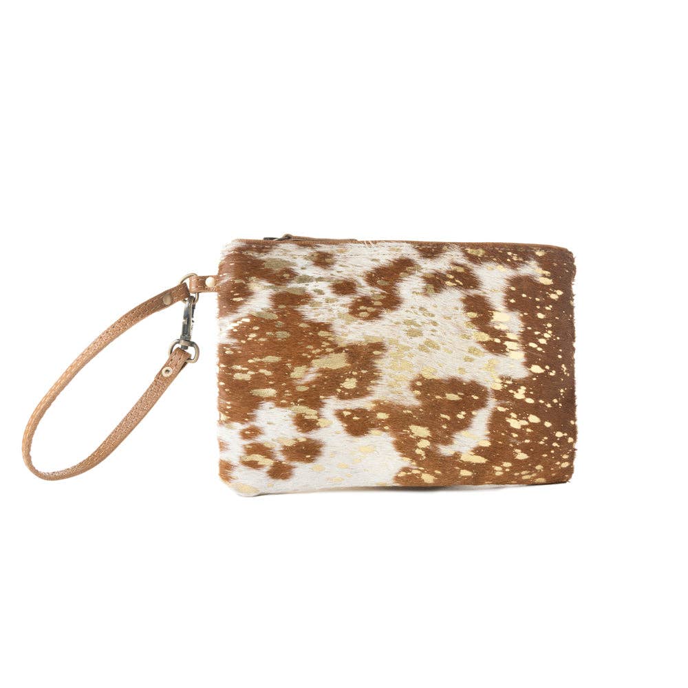 Myra Bag - Stardust Pony Western Pouch for Women in brown with foil hairon detail - Brown