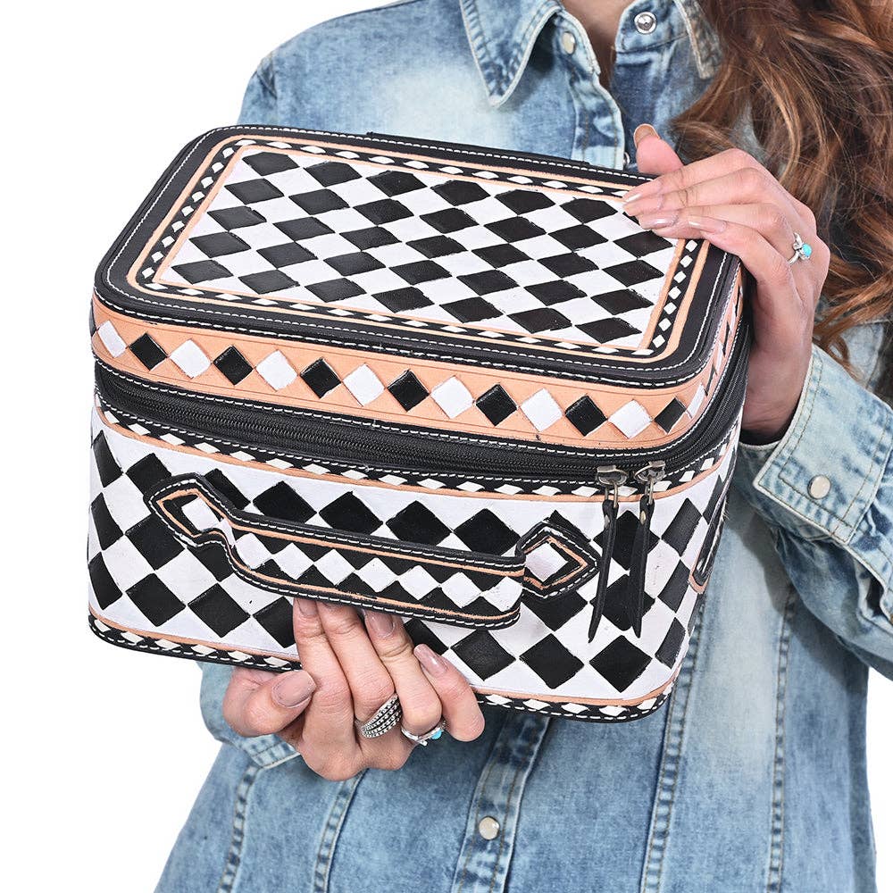Jewelery Case Genuine Western Leather Women Bag