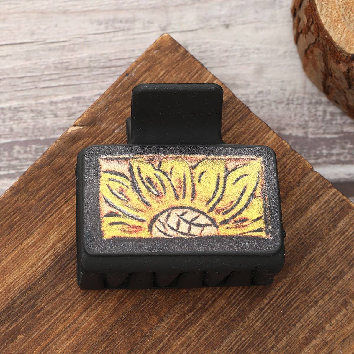 ACCITY - Western Sunflower Cactus Hair Claw - Leather Clip_CWAHA0601 - TYPE5 / (OS) 3