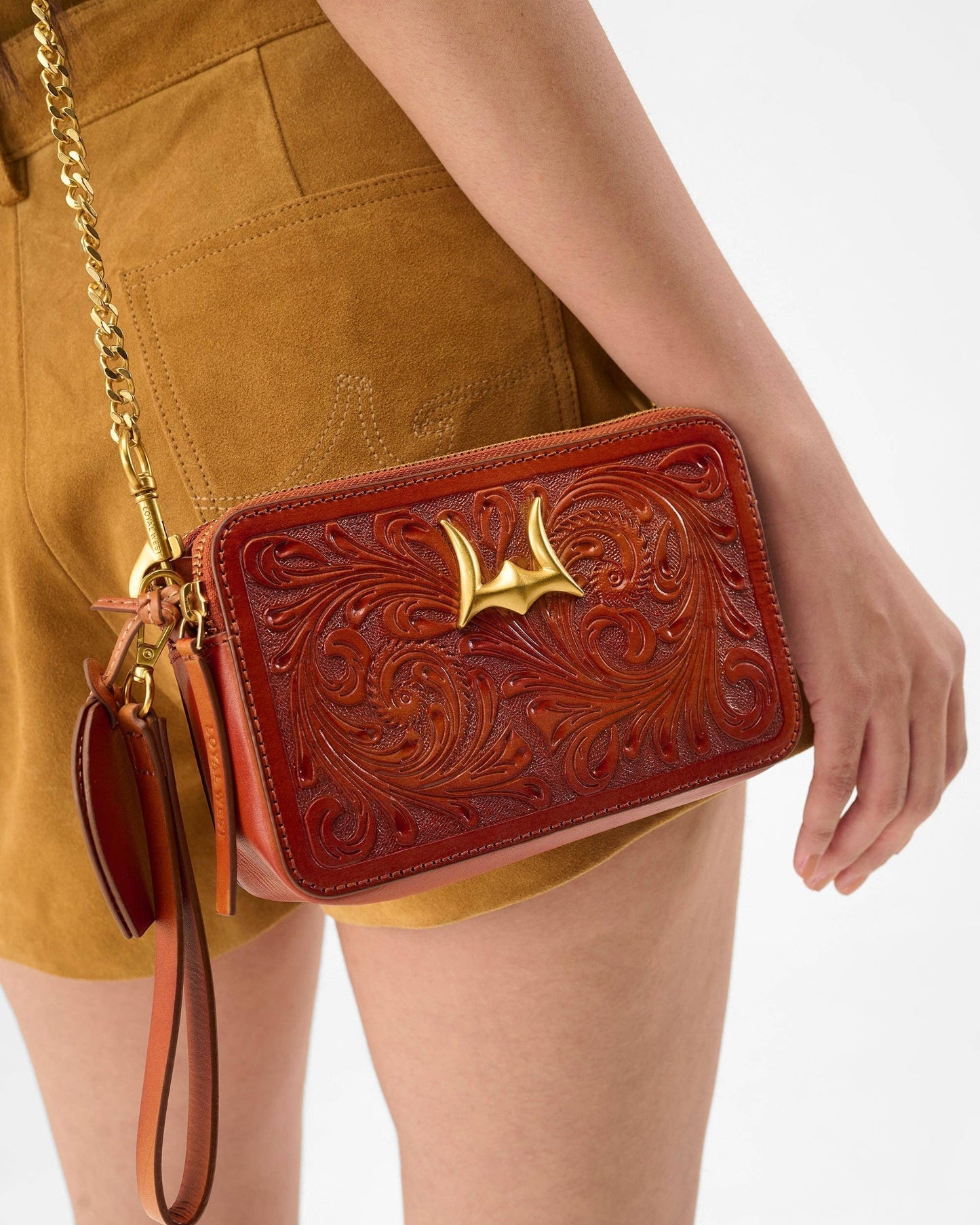 Loyal West - Shell Mini Purse In Handtooled Leather