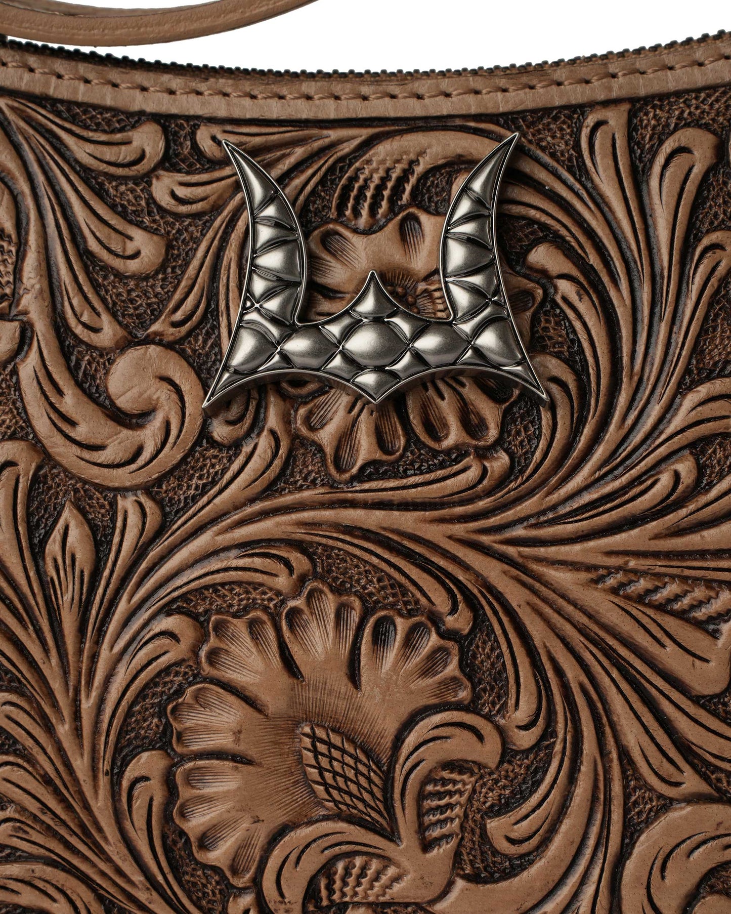Loyal West - Handtooled Dannia Large Purse - Saddle Brown - NaN / Saddle Brown