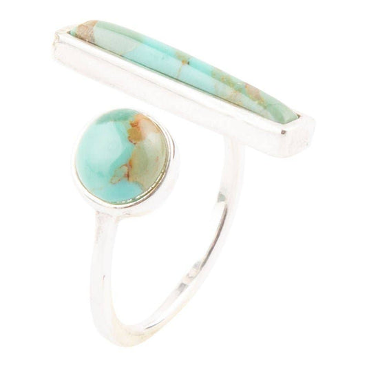 Barse Jewelry - Turquoise Size Adjustable Sterling Silver Ring - 7