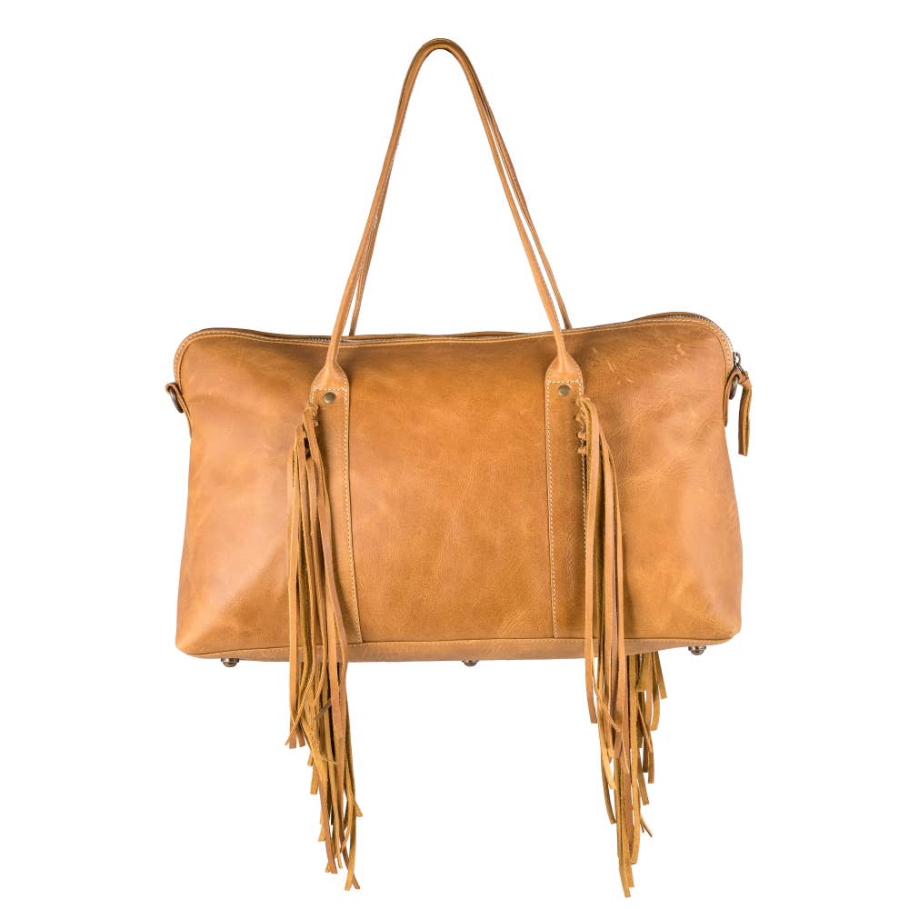 Full Grain Leather & Acid Wash Cowhide Mini Duffle - Women's - Black/Silver
