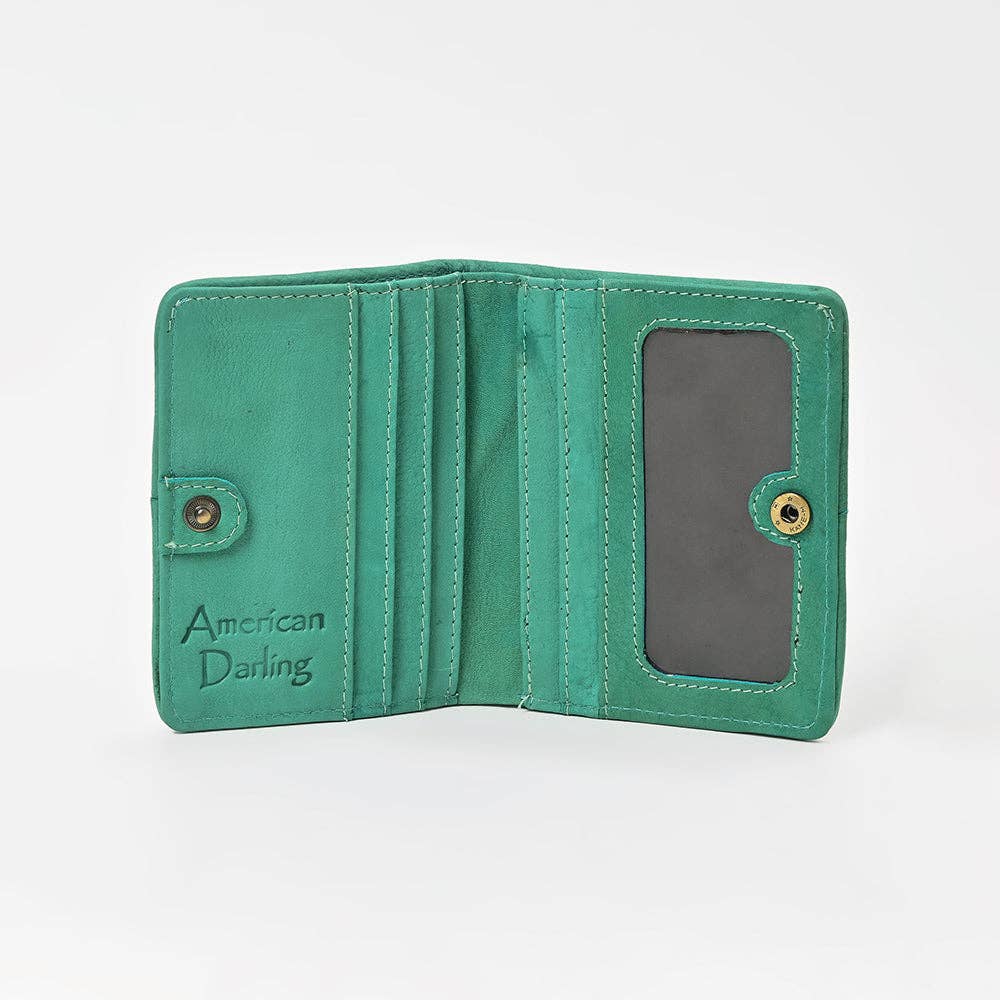 LS Western - ADBGM1095 American Darling Checkered Hair on Hide & Leather Bifold Wallet - ADBGM1095C