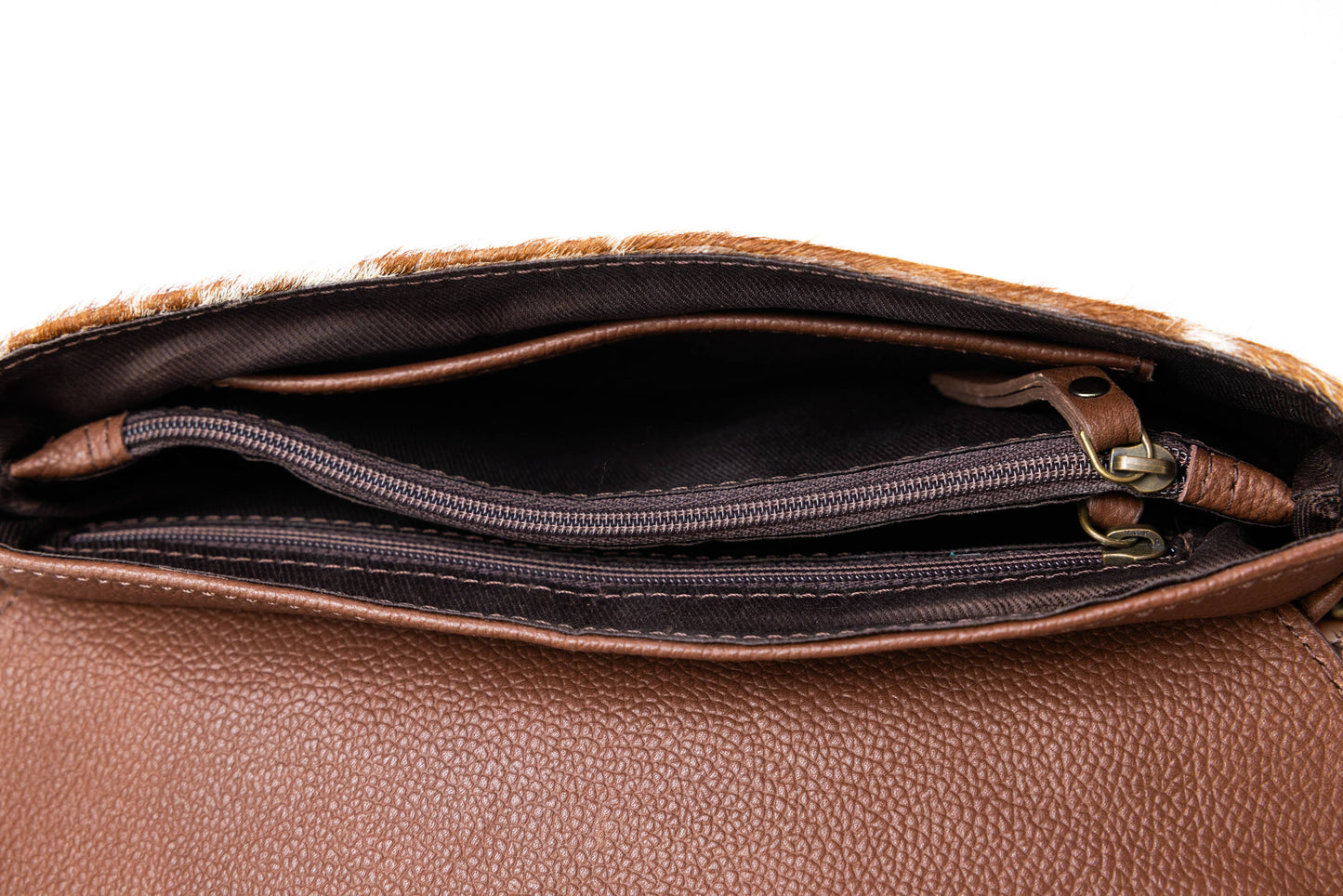 Leather Impressions Inc - Brown Western Shoulder Bag with Butterfly ABHB 18-25203