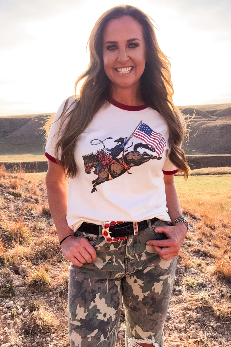 Sterling Kreek - Dust and Glory Ringer Tee - L