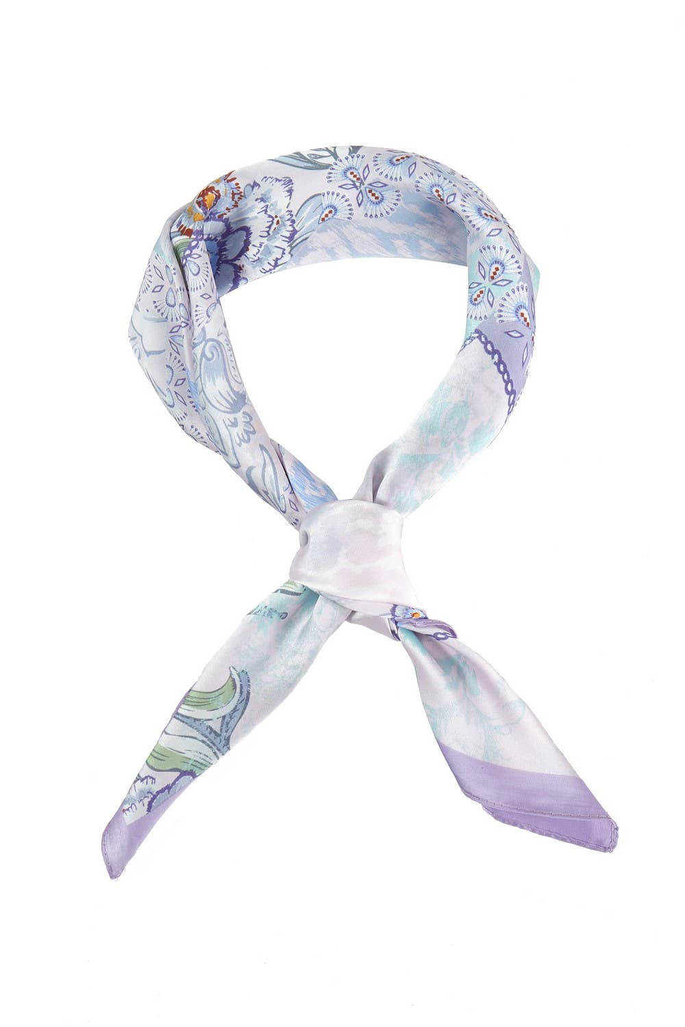Anarchy Street - Abstract Floral Print Square Bandana Scarf - AQ