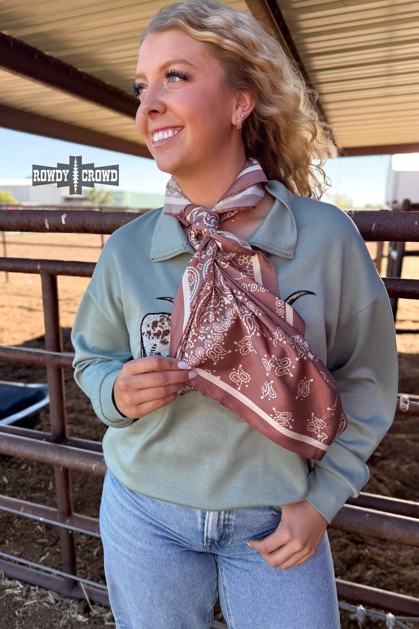 Rowdy Crowd Clothing - MOCHA Paisley Creek Wild Rag