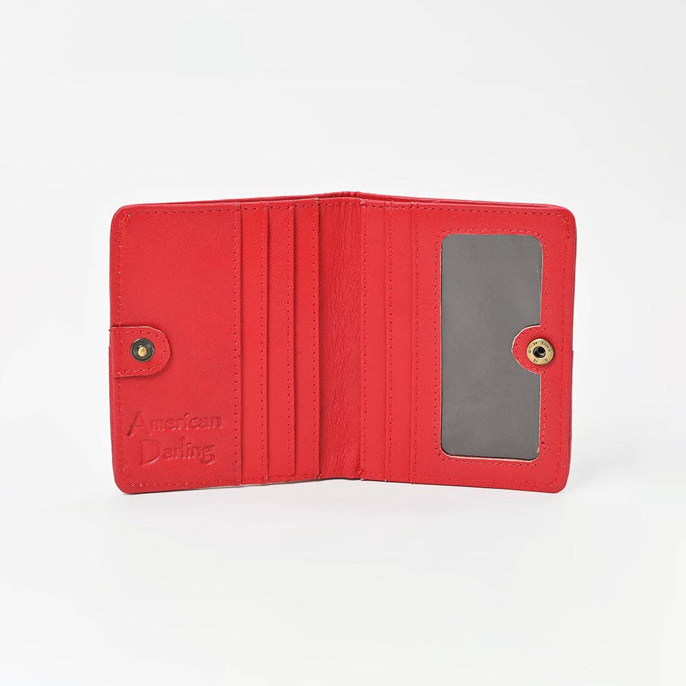 LS Western - ADBGM1095 American Darling Checkered Hair on Hide & Leather Bifold Wallet - ADBGM1095C