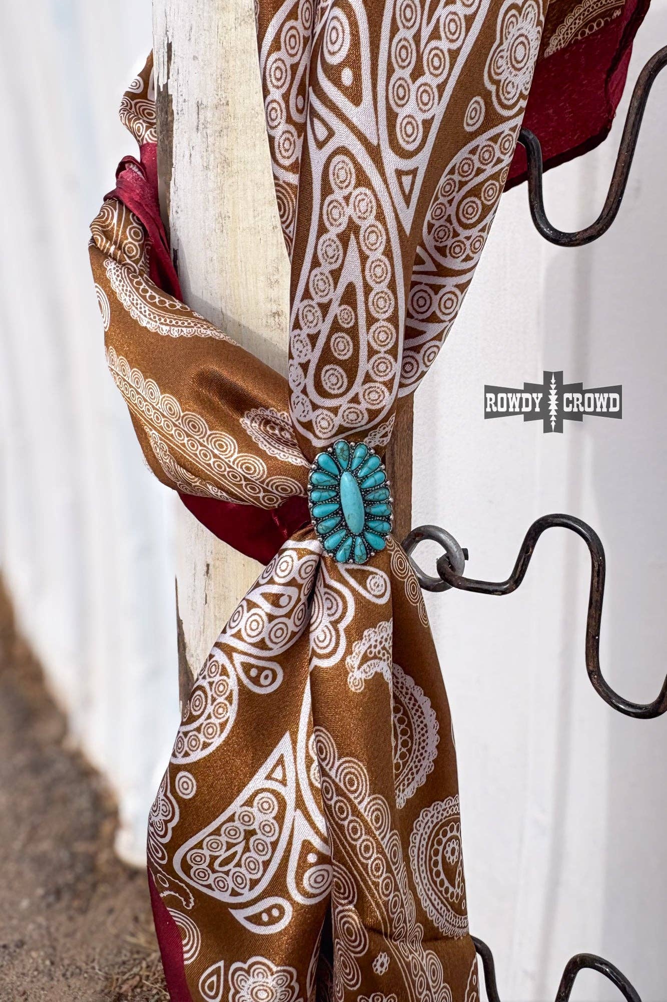 Rowdy Crowd Clothing - Colorado Concho Scarf Slide/ Ring