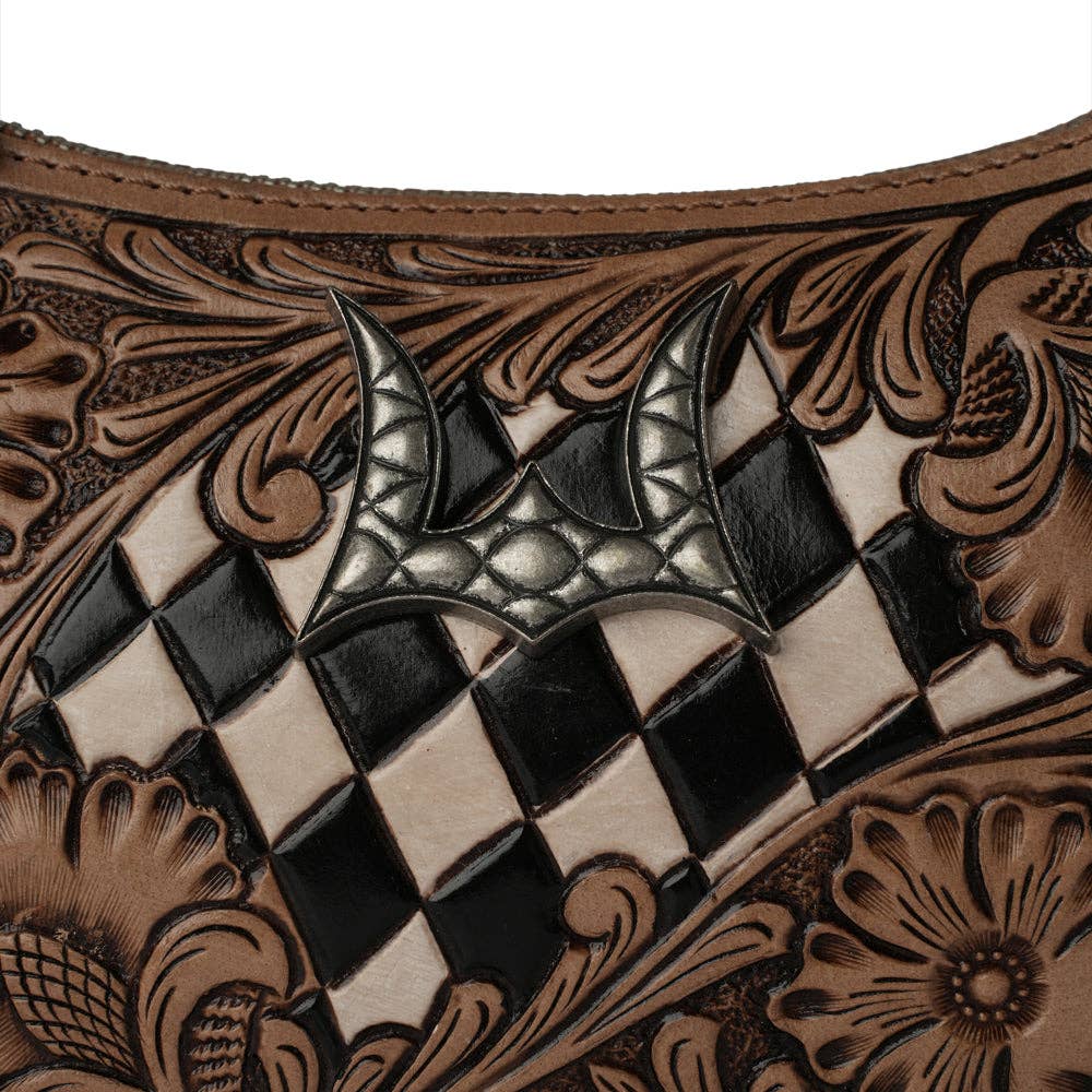 Loyal West - HANDTOOLED DANNIA MEDIUM PURSE CHECKERED EDITION - Checkered Edition