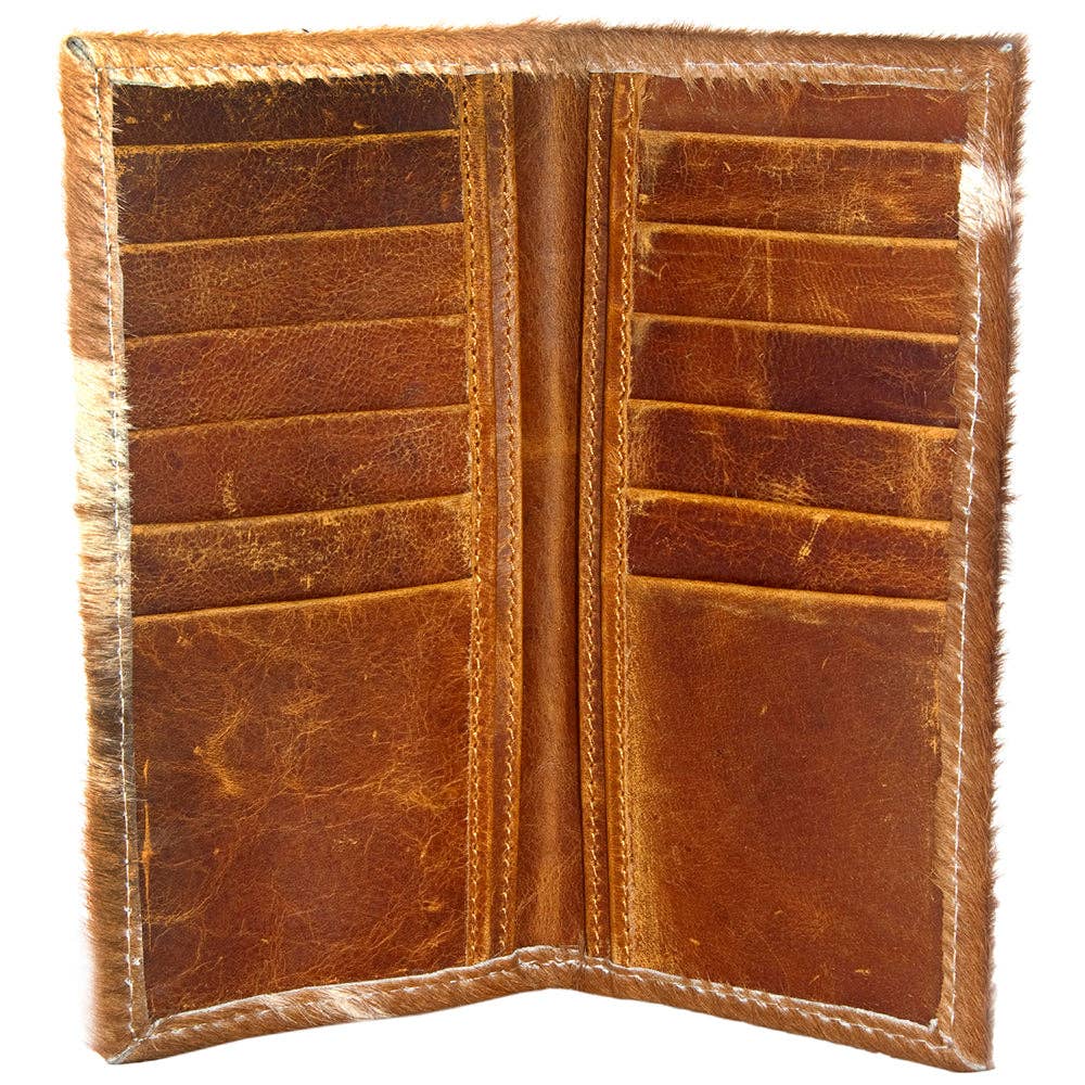 LS Western - ADBG258 American Darling Wallet Bag - Handcrafted Hair-On Cowhide & Genuine Leather Western Wallet - ADBG258TRQ