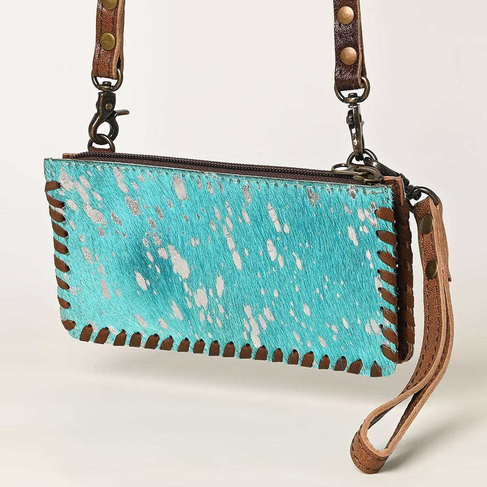 American Darling Handcrafted Braided Hair-On Cowhide Crossbody Bag - ADBG535CHEGO