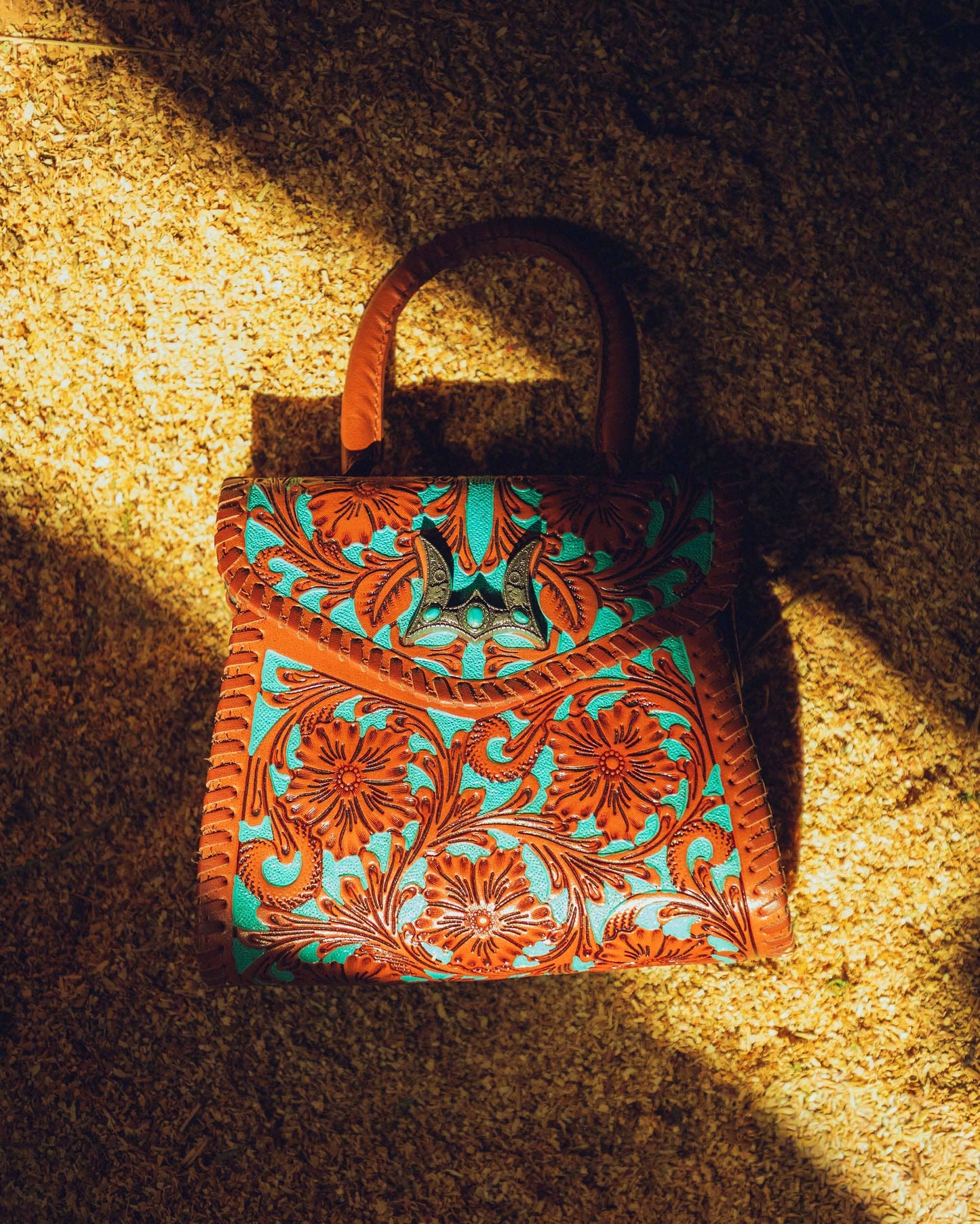 Loyal West - Leon Mini Handle Purse - Whiskey & Water