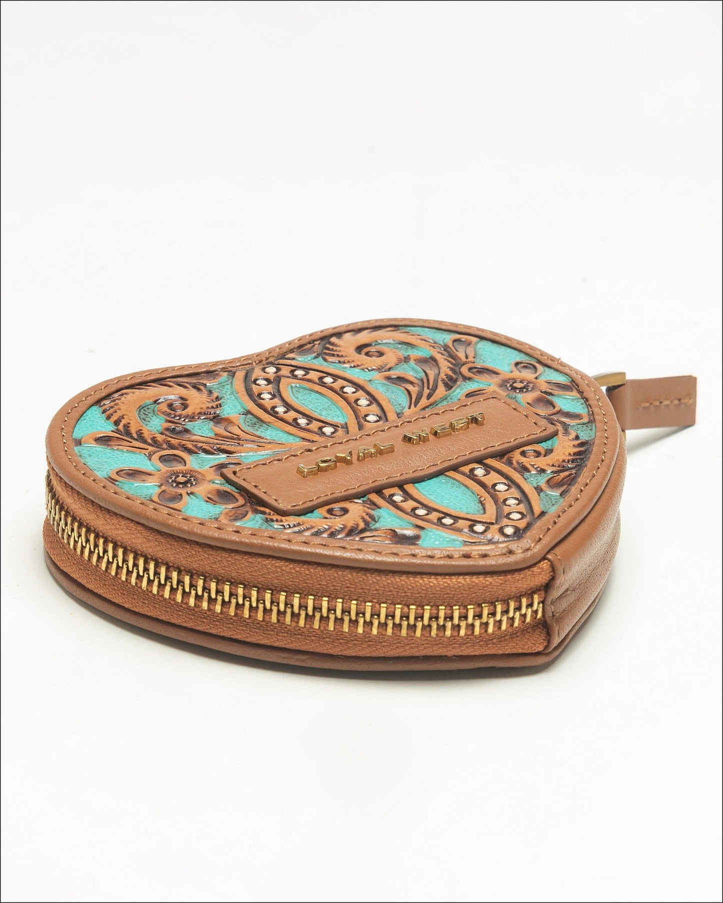 Loyal West - Cupid Coin Pouch Handtooled Leather - Whiskey & Water