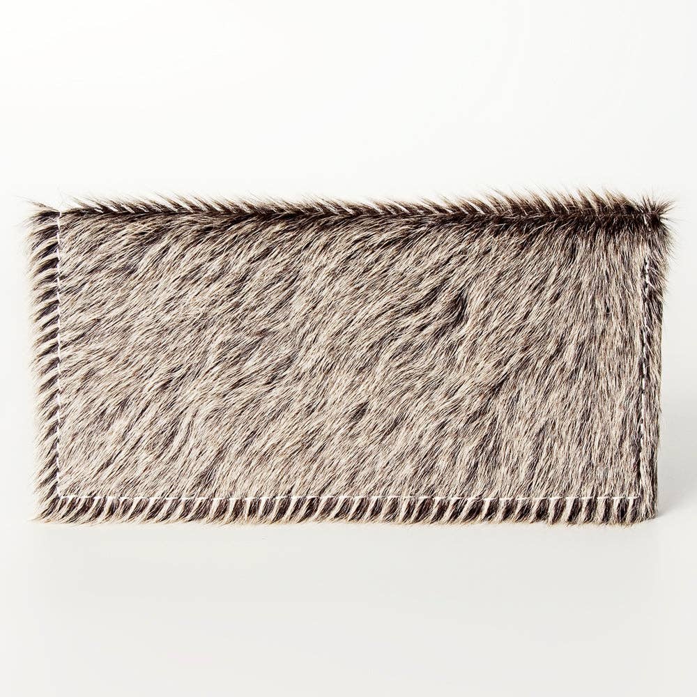 LS Western - ADBG258 American Darling Wallet Bag - Handcrafted Hair-On Cowhide & Genuine Leather Western Wallet - ADBG258TRQ