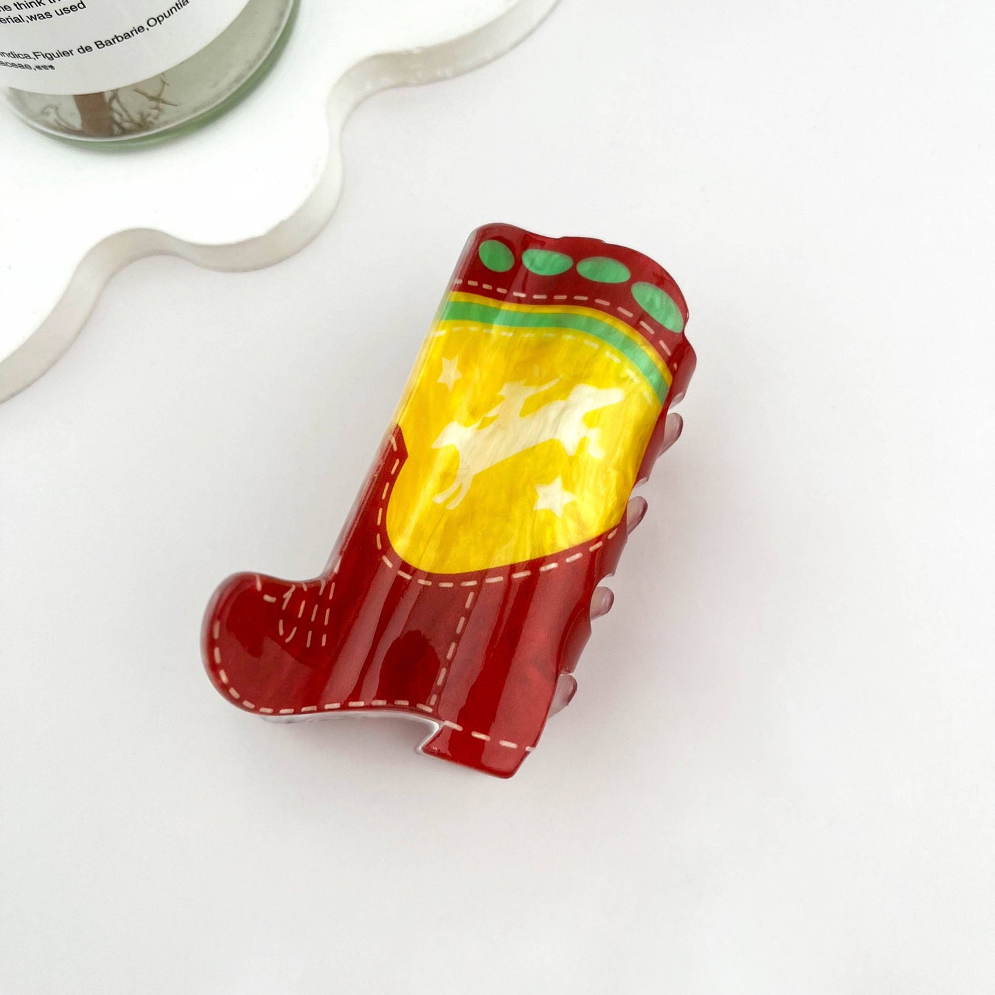 mildstyles - Cowboy Boots Acrylic Hair Claw Clip - B