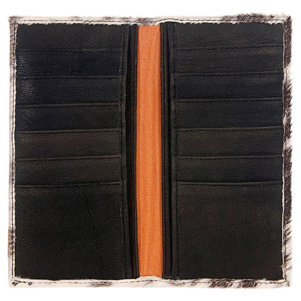 LS Western - ADBG258 American Darling Wallet Bag - Handcrafted Hair-On Cowhide & Genuine Leather Western Wallet - ADBG258TRQ