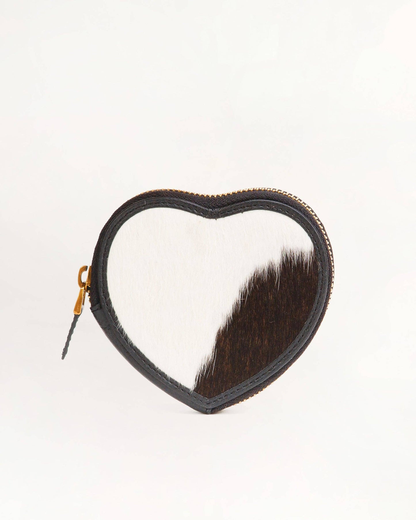 Loyal West - Black & White Cowhide Cupid Coin Pouch