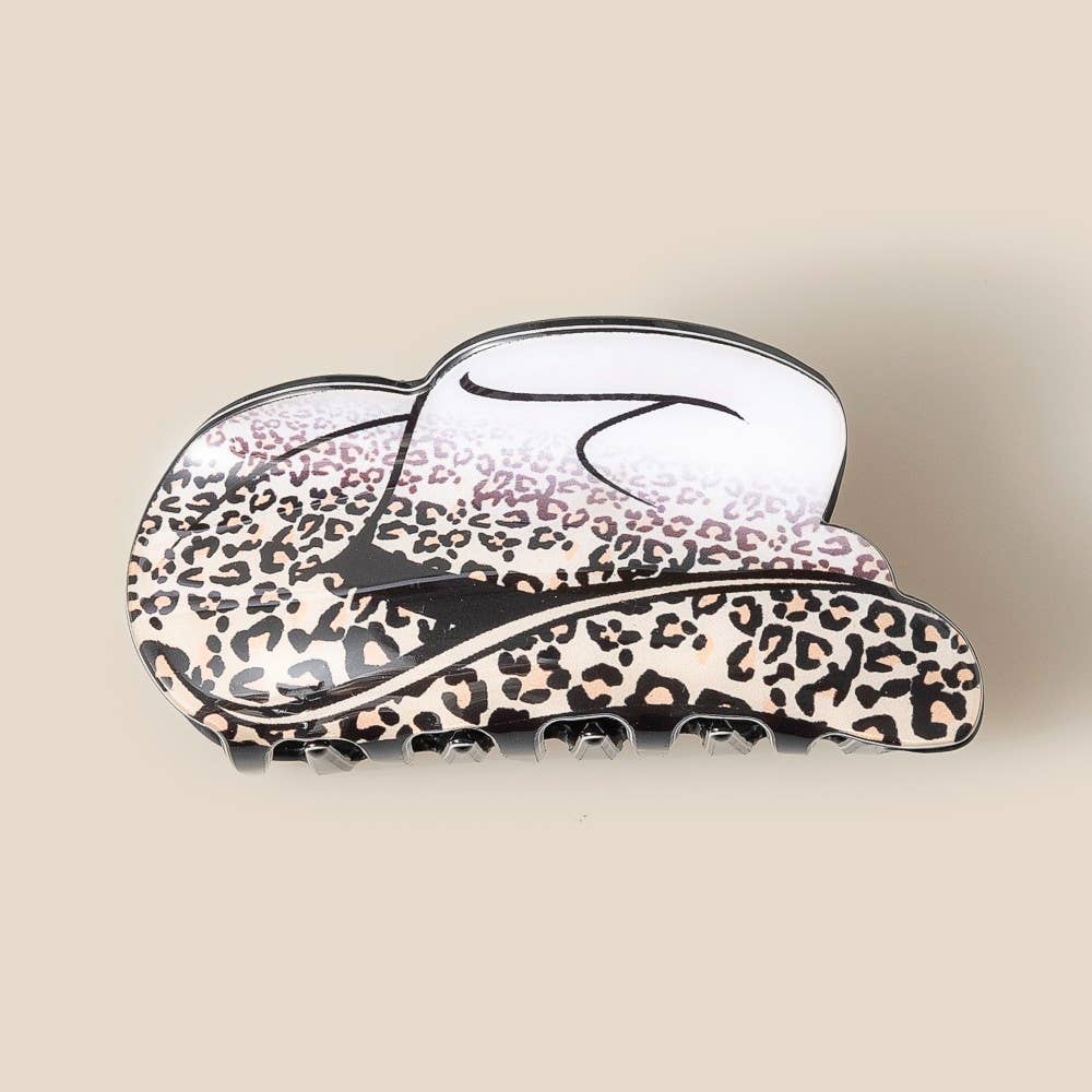 Floral Western Cowboy Hat Hair Claw Set - ASSORTED