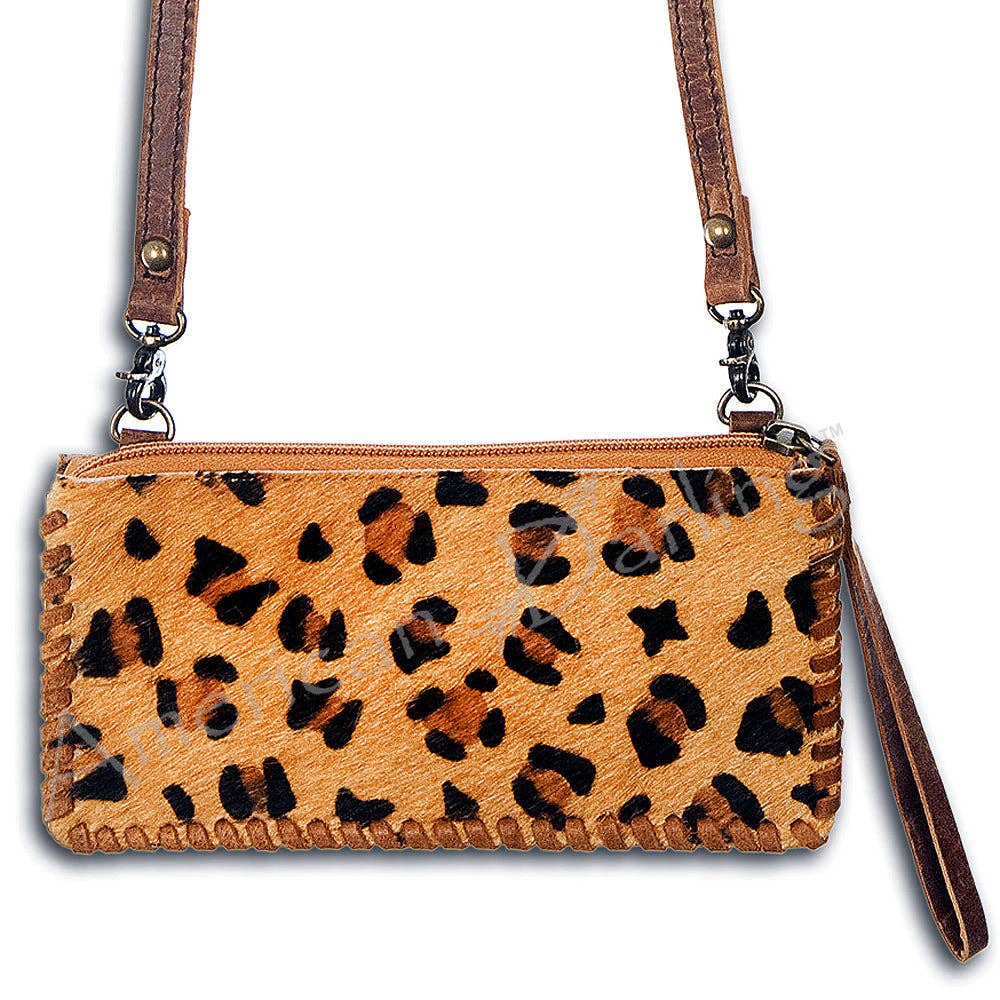 American Darling Handcrafted Braided Hair-On Cowhide Crossbody Bag - ADBG535CHEGO
