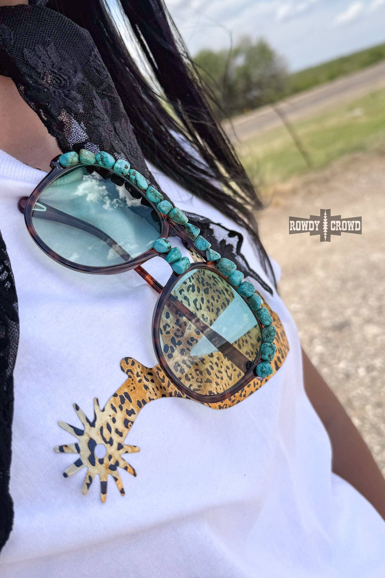 Rowdy Crowd Clothing - Sonoma Sunset Sunglasses - Turquoise Bridge