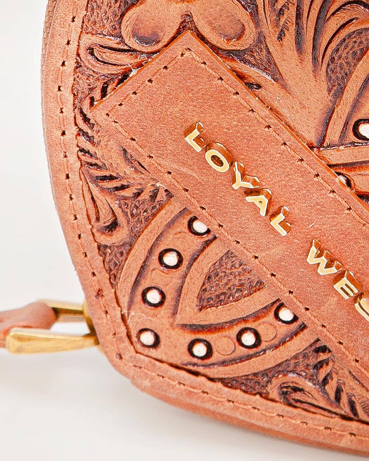 Loyal West - Hand-Tooled Leather Cupid Coin Pouch