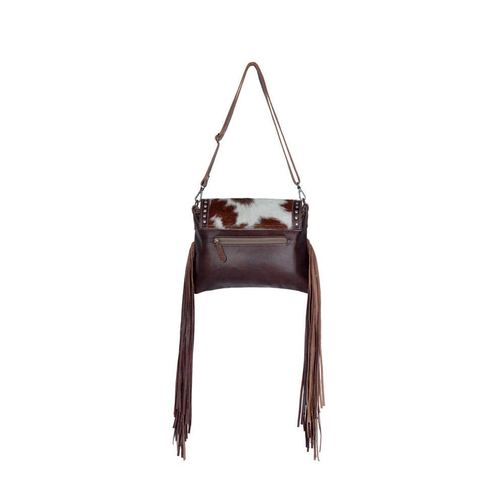 Myra Bag - Carved Blossoms  Leather & Hairon Bag