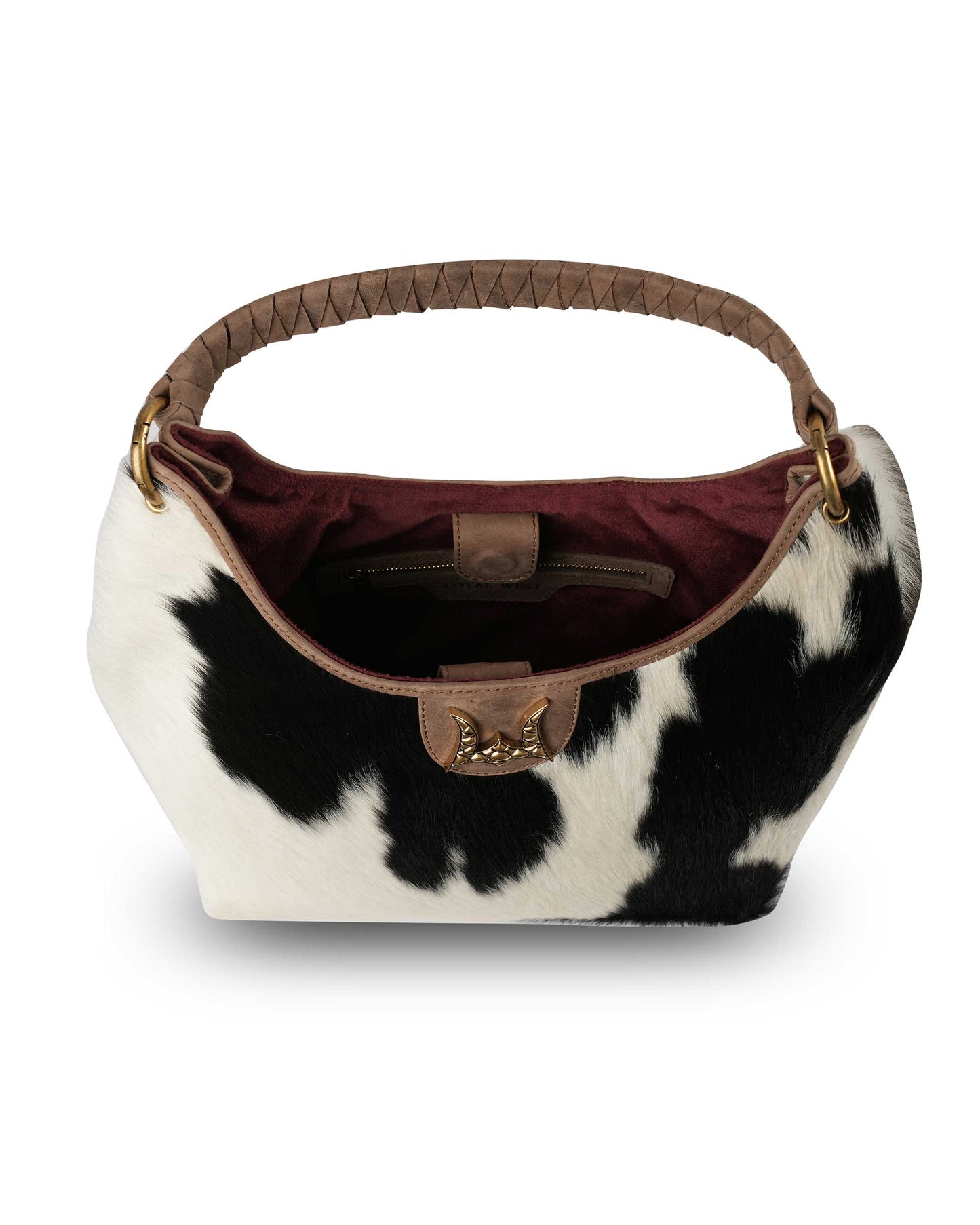 Loyal West - LW Medium Purse - Black & White Cowhide - Dakota / Black & White Cowhide