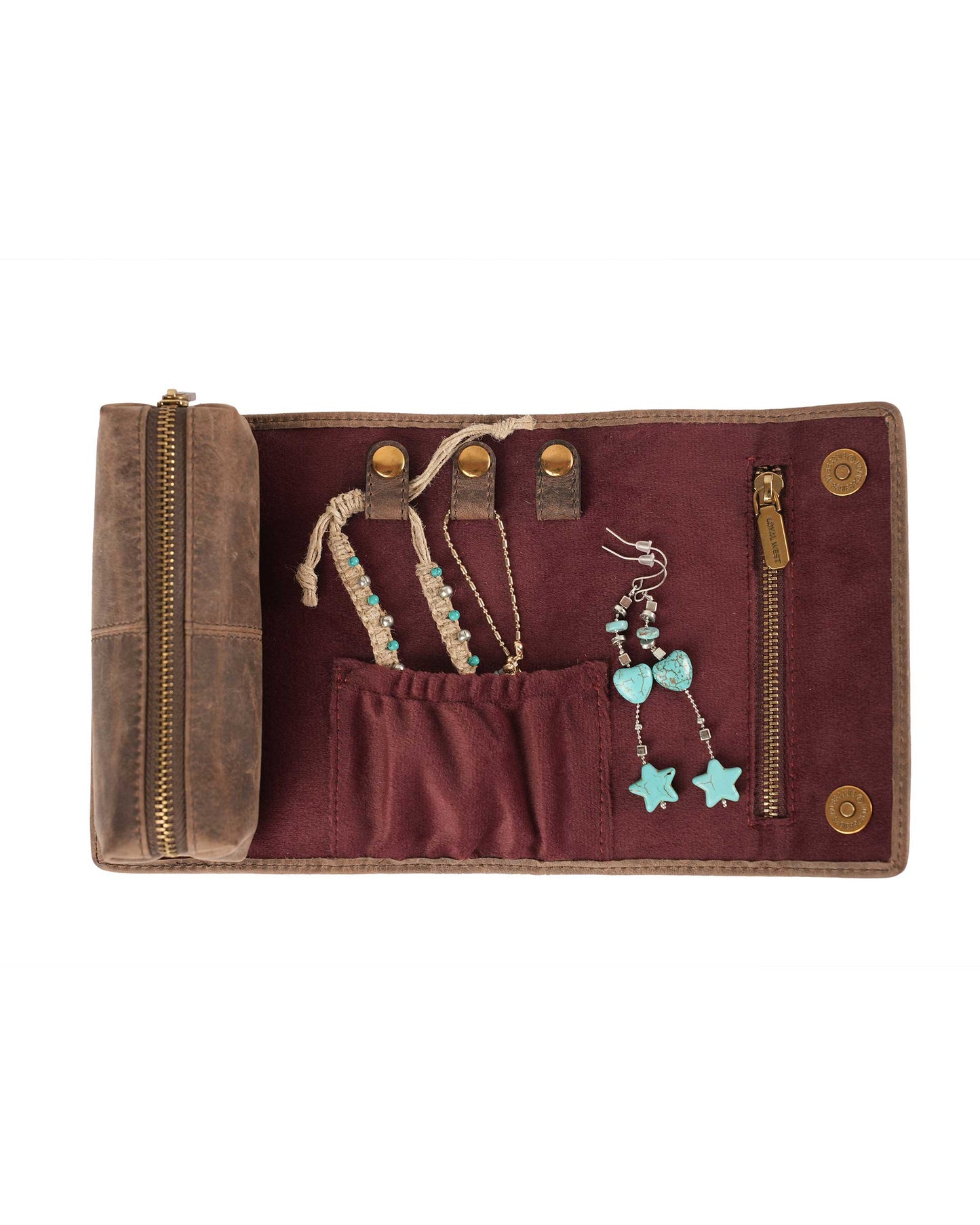 Loyal West - Canyon Jewellery Case - Black & White Cowhide