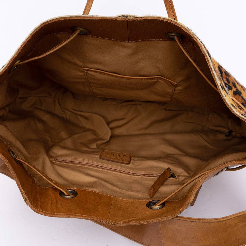 LS Western - ADBGI226 Bucket Hair On Genuine Western Leather Women Bag - ADBGI226A